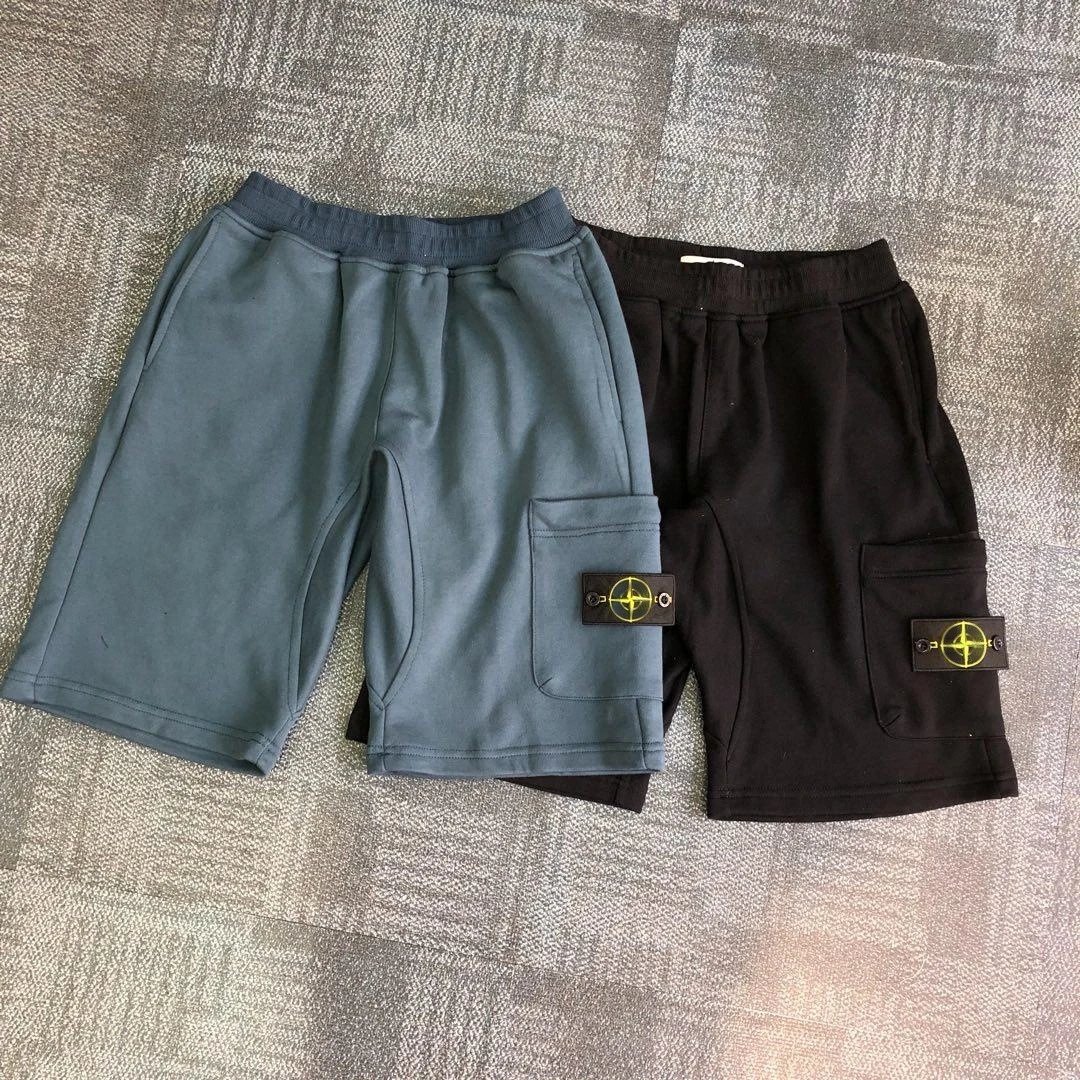 Stone Island Cargo Shorts Casual Cotton Blue and Black