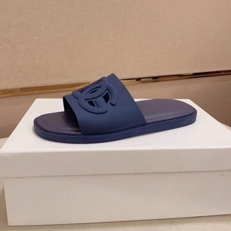 Burberry Cut-out Detail Casual Slides Navy