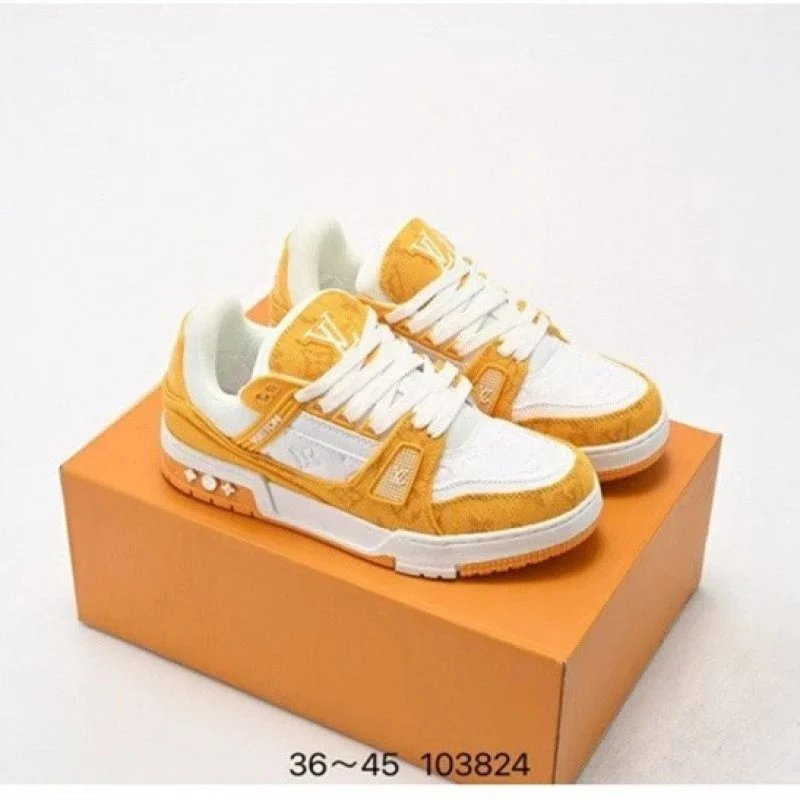 Louis Vuitton LV Trainer Chunky Sneakers Yellow and White