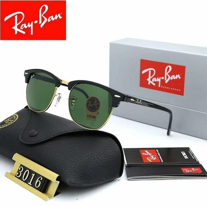 Ray-Ban Clubmaster 3016 Classic Sunglasses Black and Gold