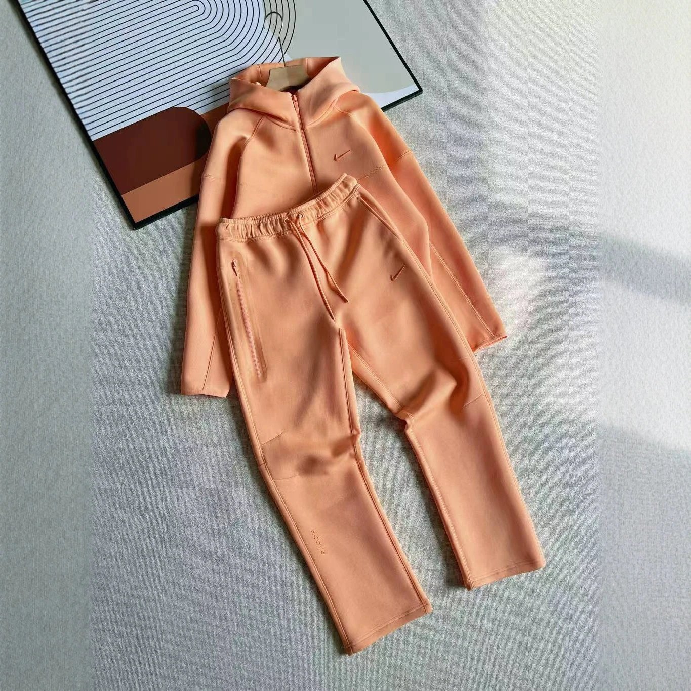 Nike NOCTA Tech Fleece Athletic Tracksuit Set Orange