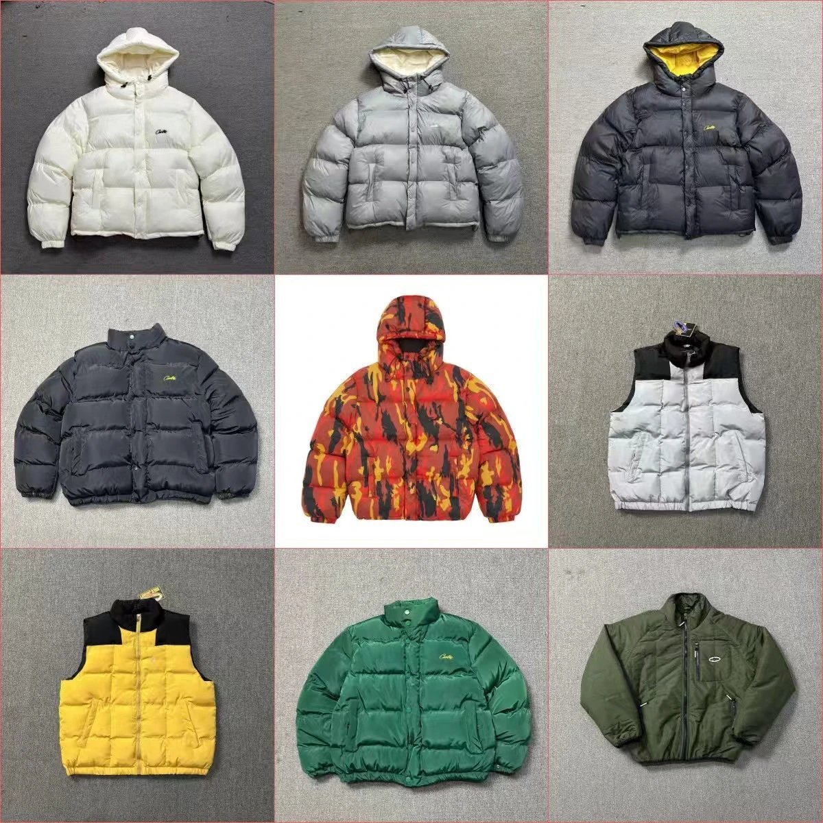 Corteiz Puffer Jacket Streetwear Down Jacket Multicolor