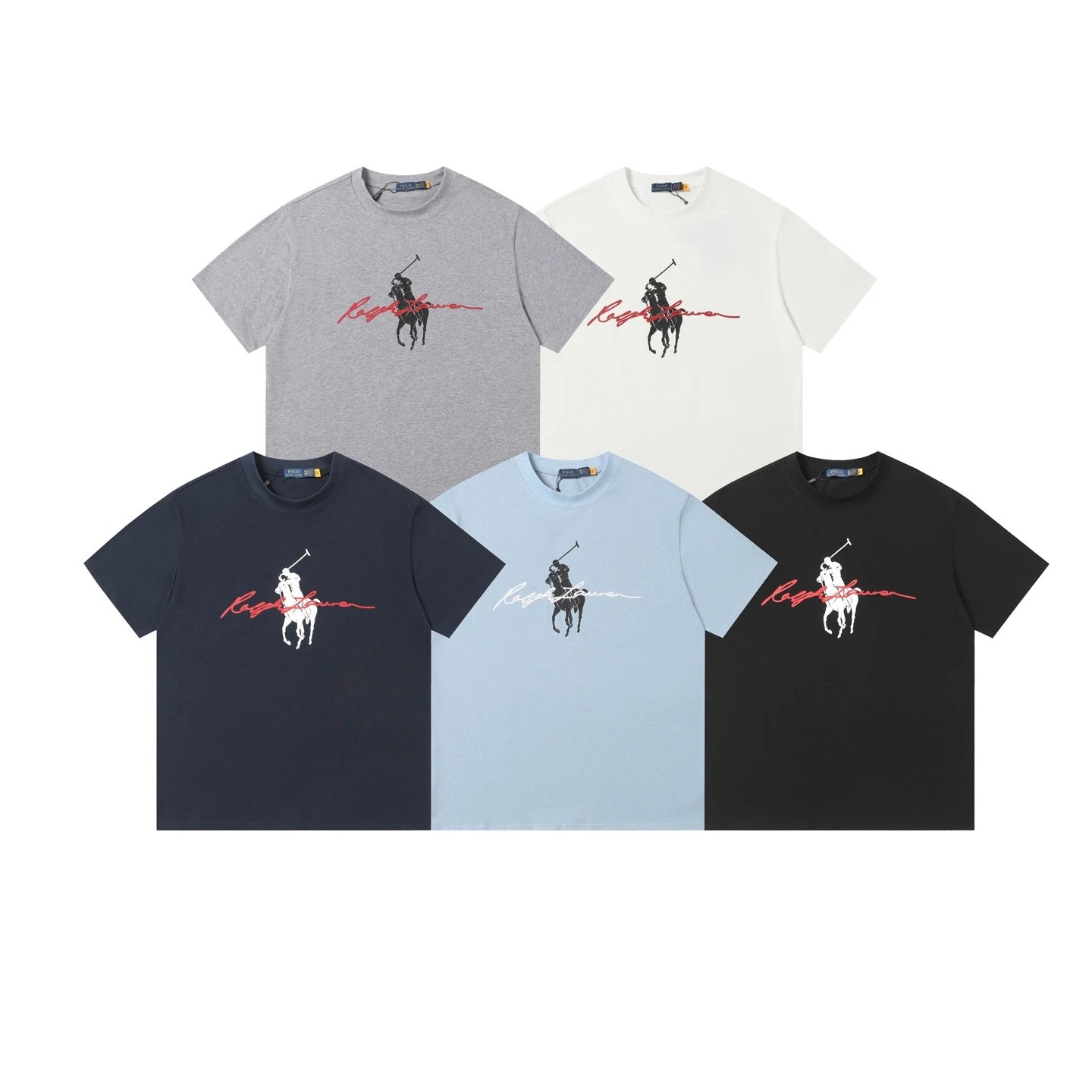 Ralph Lauren Signature Pony Graphic Cotton T-Shirt Multicolor