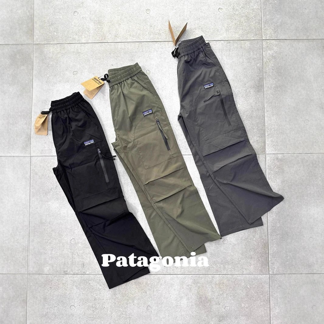 Patagonia Cargo Pants Outdoor Casual Trousers Black Olive and Gray