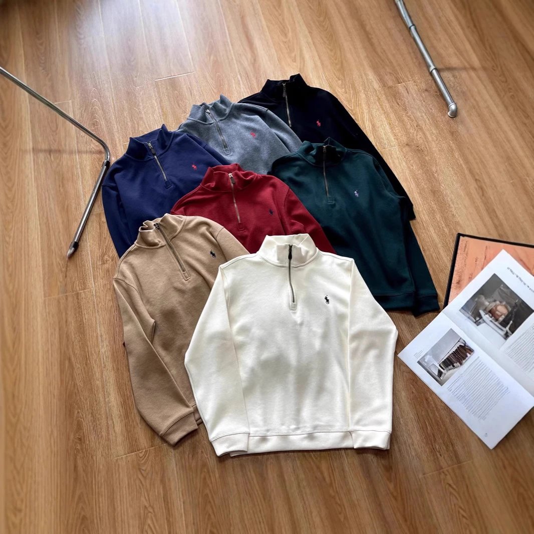 Ralph Lauren Quarter-Zip Pullover Casual Sweatshirt Multicolor