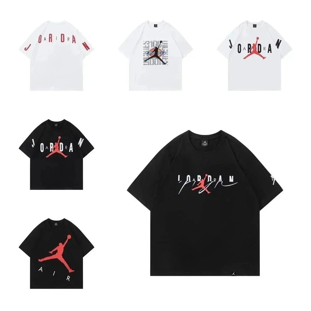 Jordan Jumpman Graphic Cotton T-Shirt Black and White