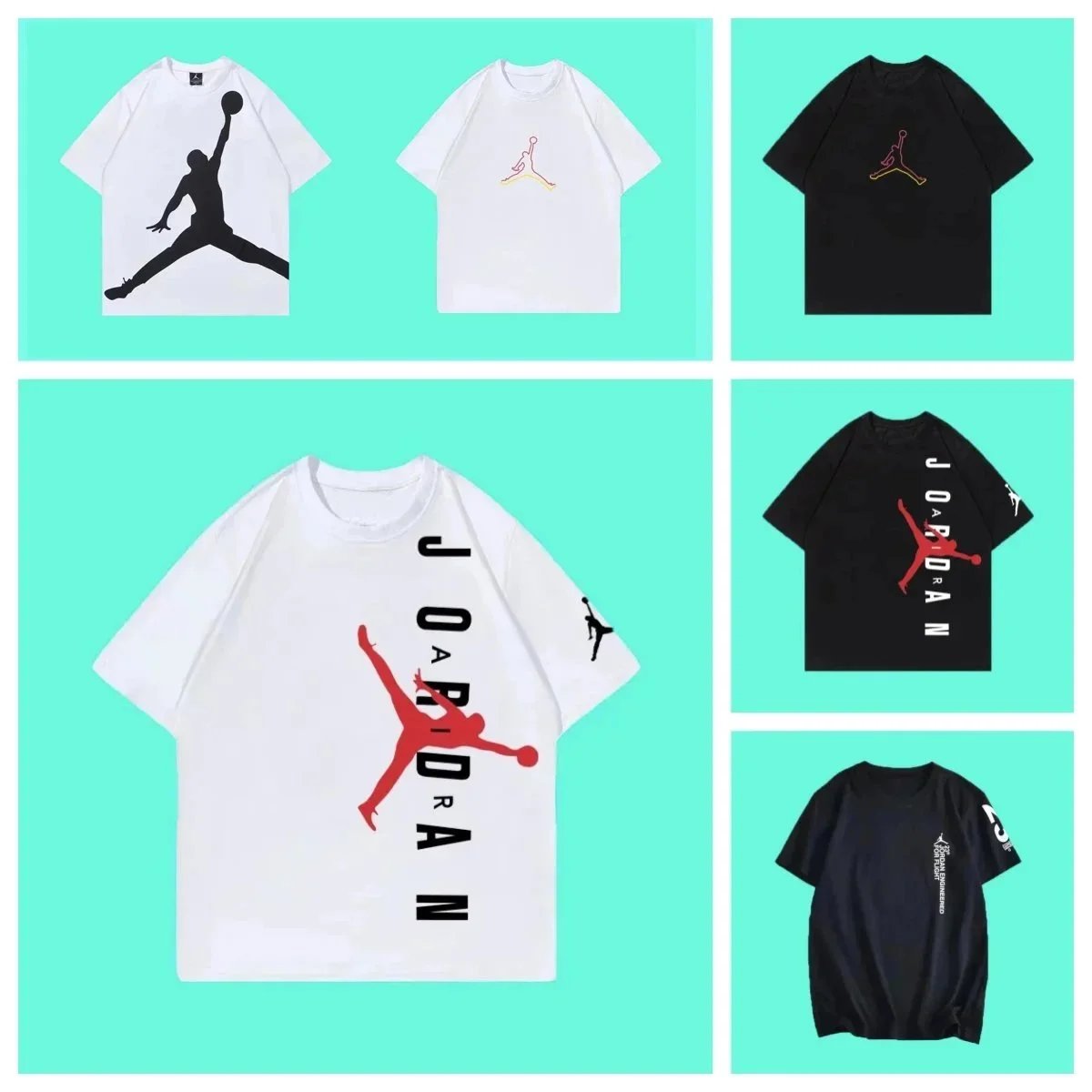 Jordan Jumpman Graphic Cotton T-Shirt Black and White