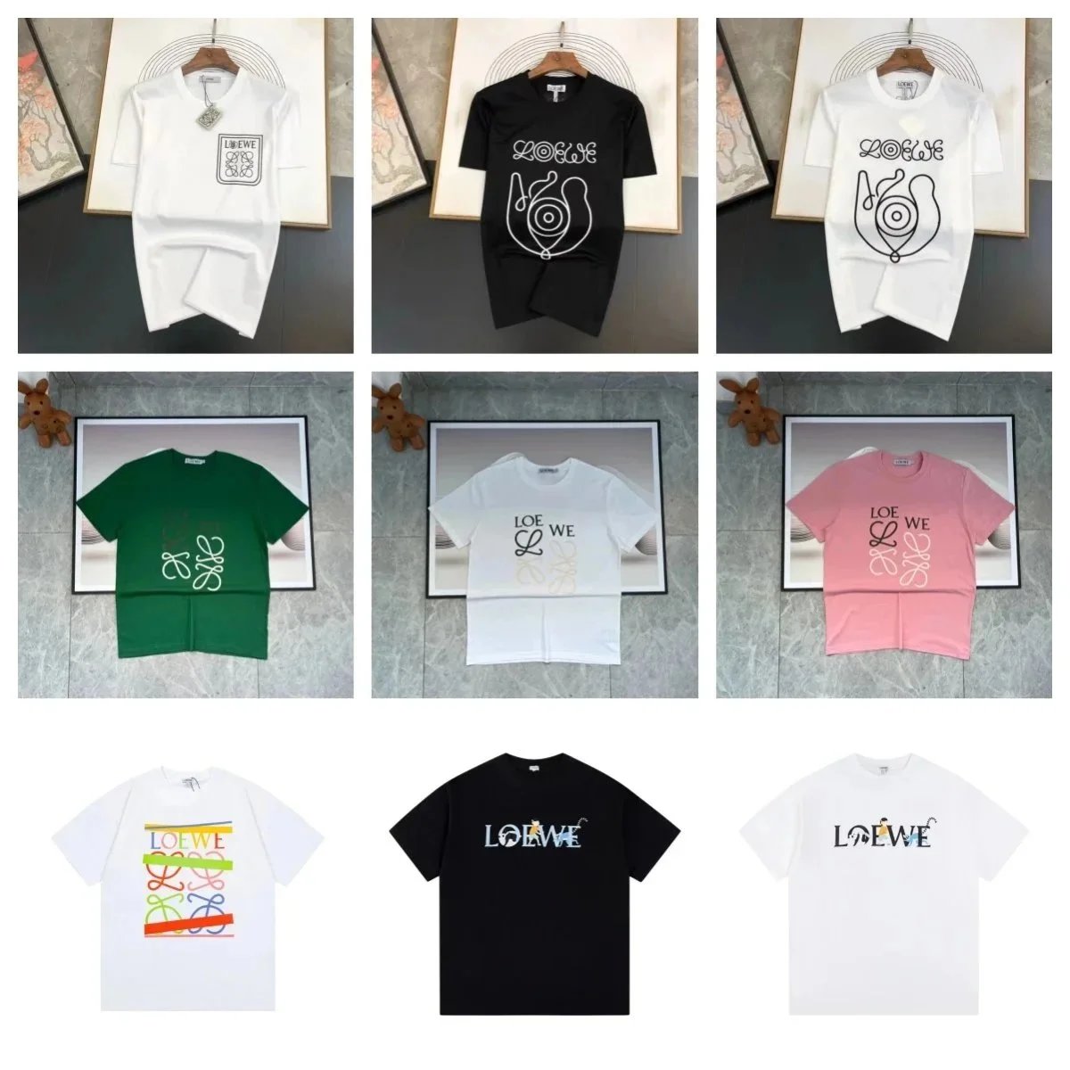 Loewe Graphic Print Cotton T-Shirt Multicolor