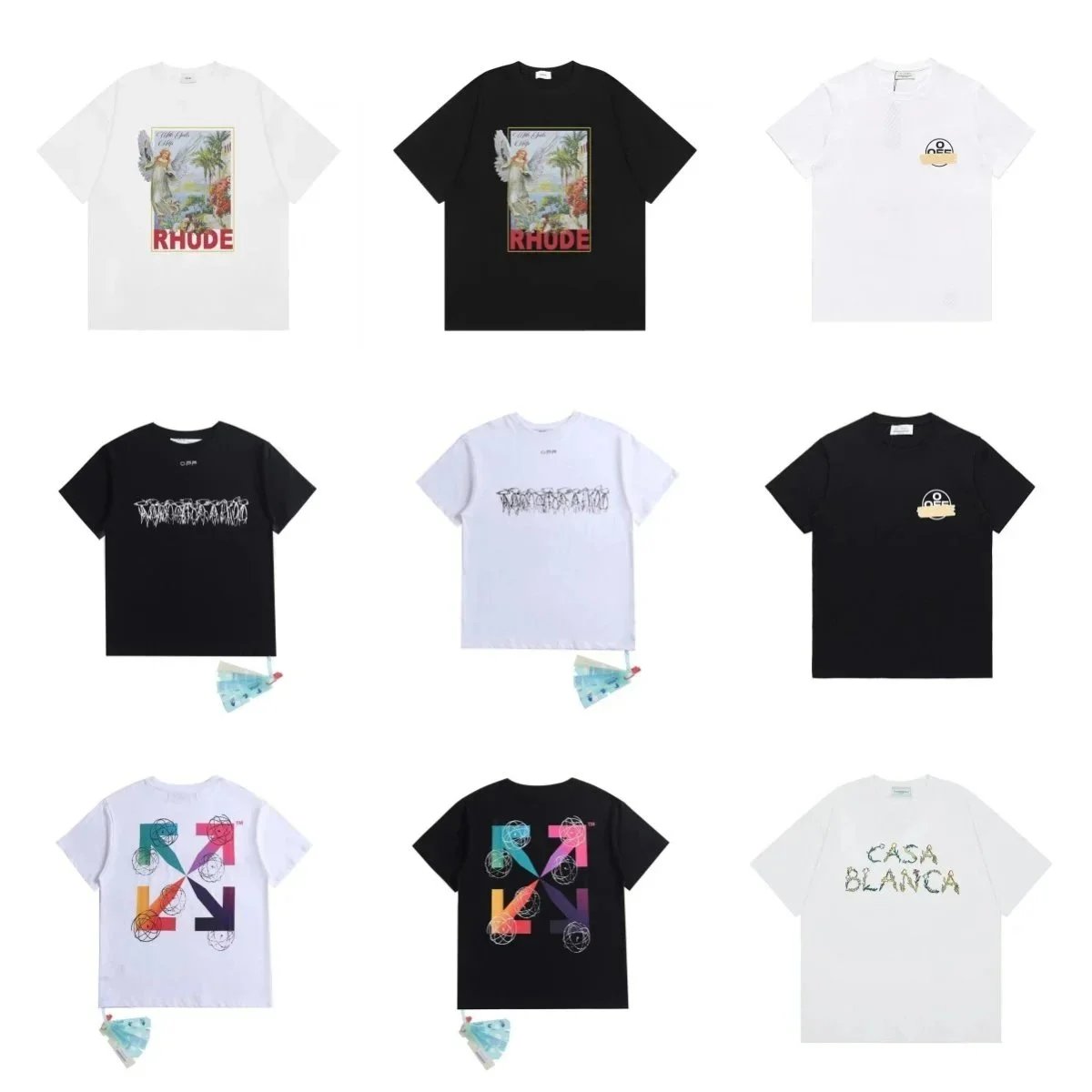 Design Graphic Print Oversized T-Shirts Collection Multicolor