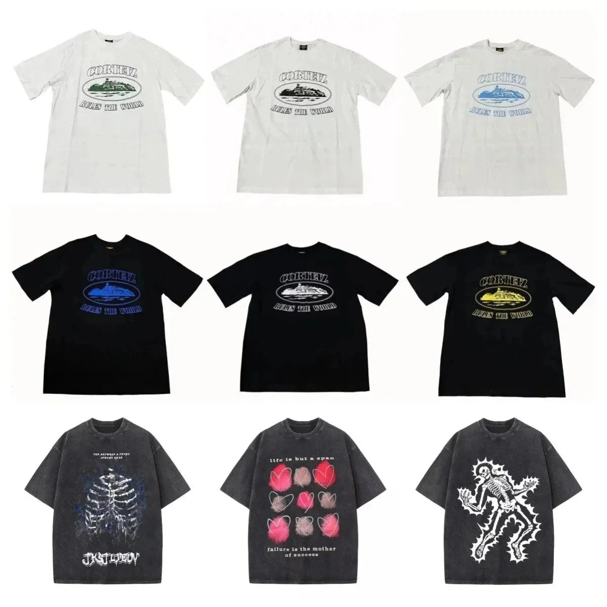 Corteiz Rules The World Graphic Streetwear T-Shirt Multicolor