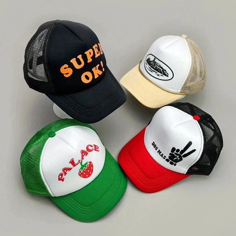 Palace Graphic Trucker Hat Streetwear Baseball Cap Multicolor