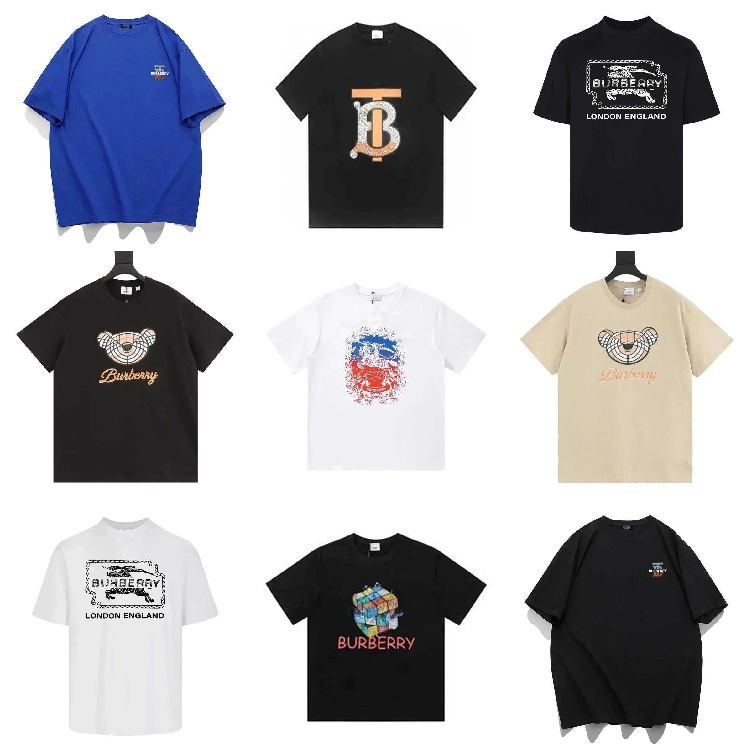 Burberry Graphic Print Cotton T-Shirt Multicolor