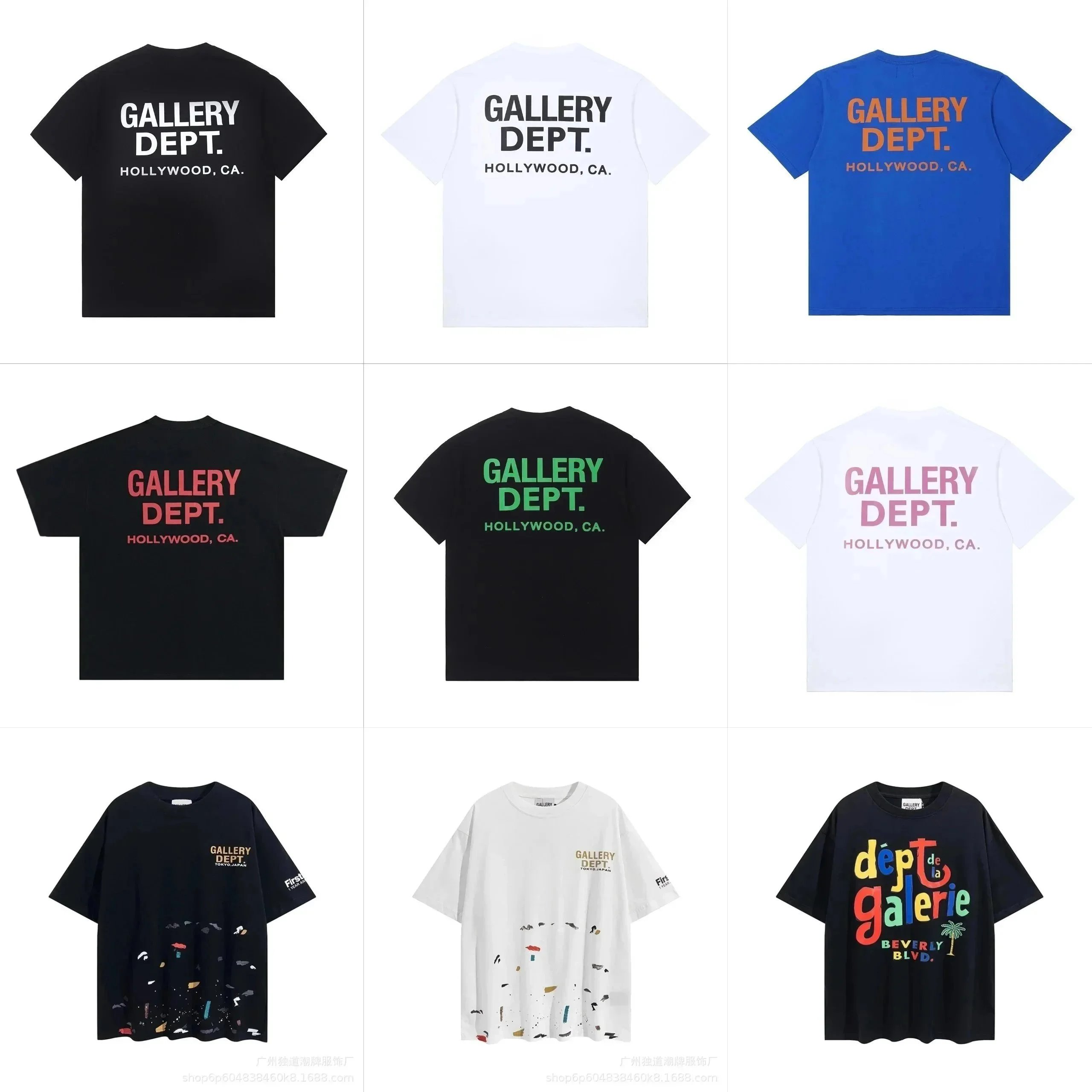 Gallery Dept. Hollywood Graphic Streetwear T-Shirt Multicolor