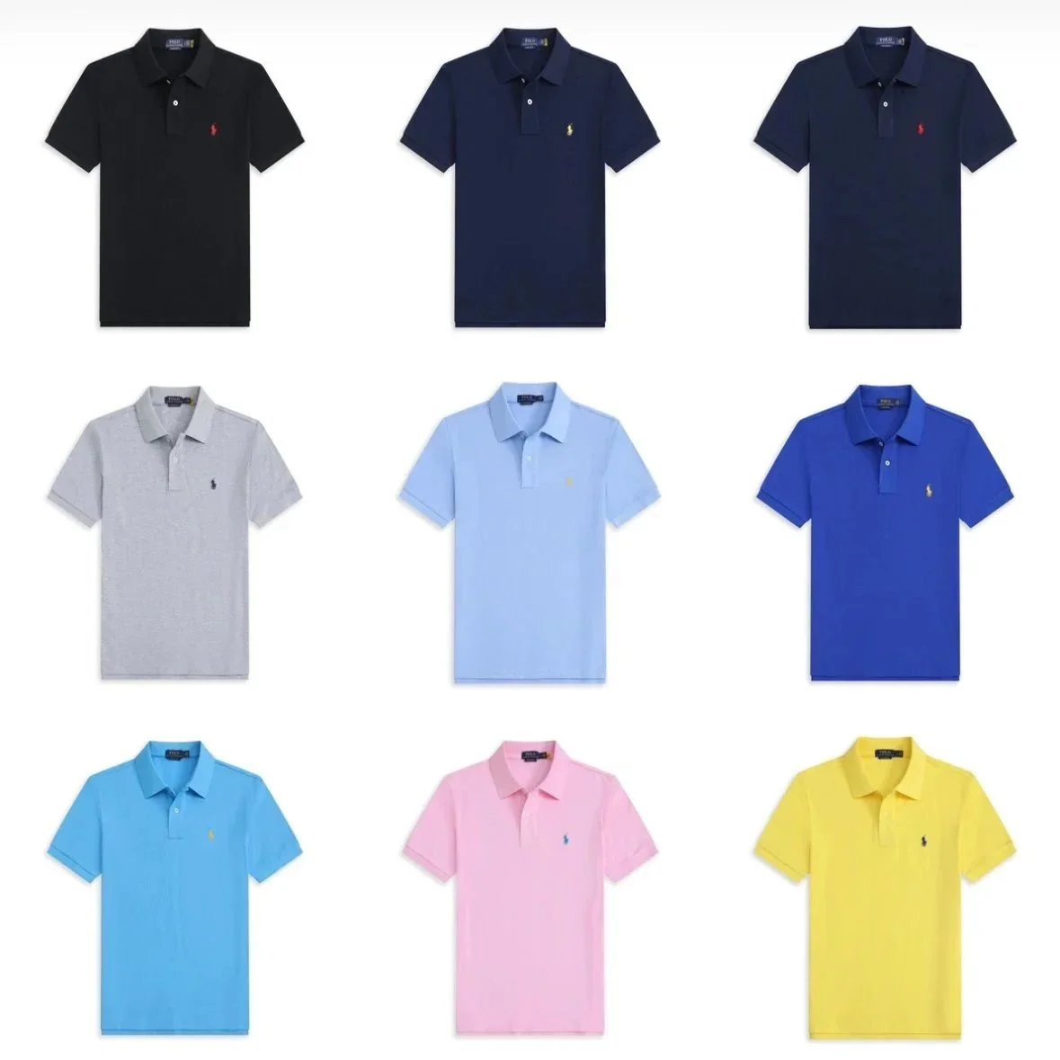 Ralph Lauren RL Classic Fit Mesh Polo Shirt Cotton Multicolor