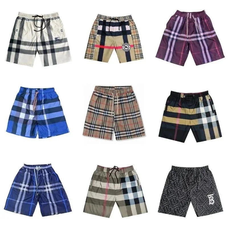 Burberry Check Print Casual Swim Shorts Multicolor