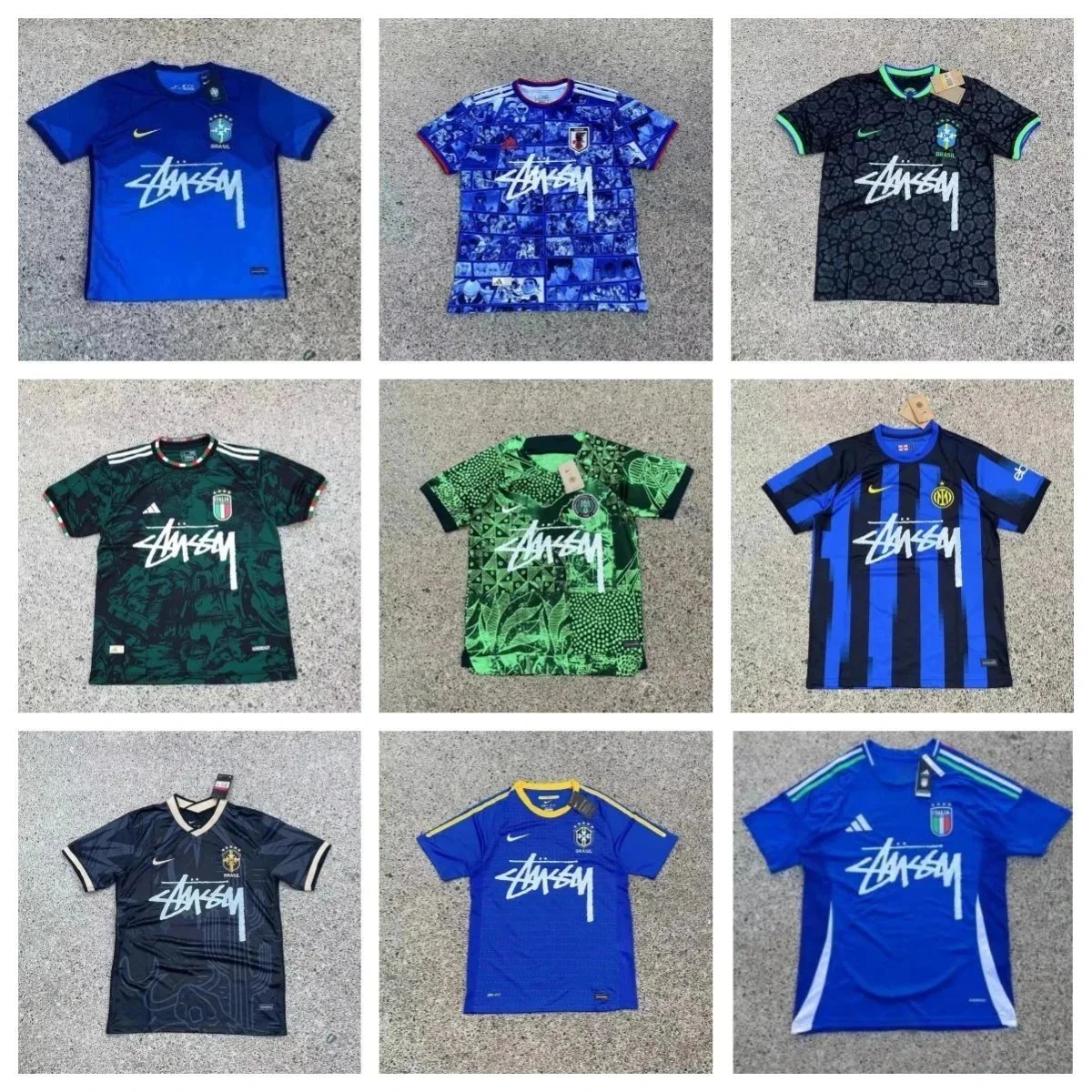 Stussy Graphic Soccer Jersey Retro Training Kit Multicolor