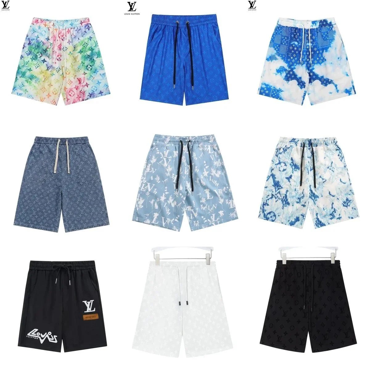 Louis Vuitton LV Monogram Pattern Casual Shorts Multicolor