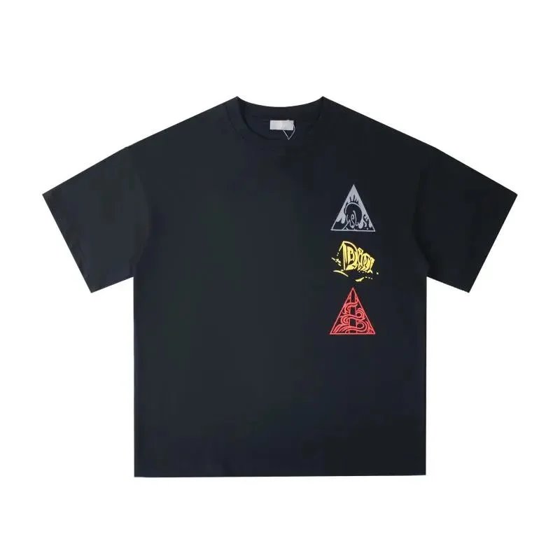 Design Graphic Print Oversized Tee Black