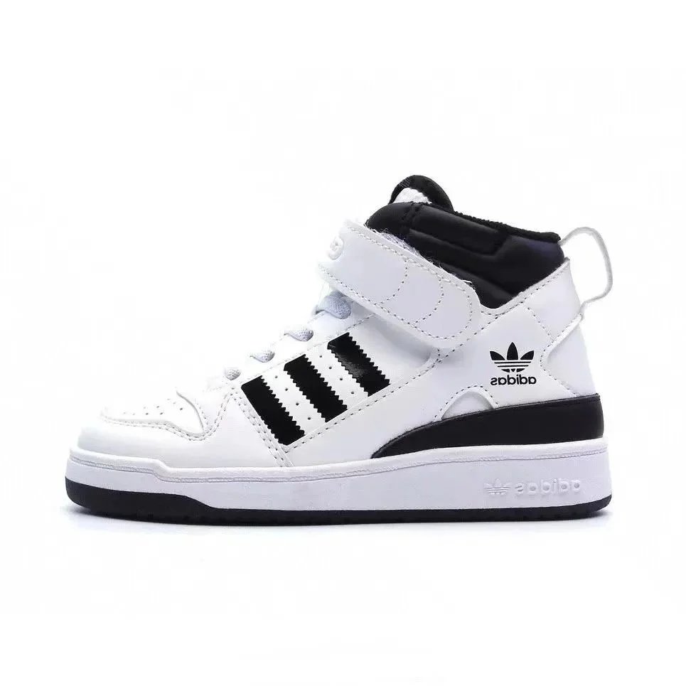 Adidas Forum Mid High Top Sneakers White and Black