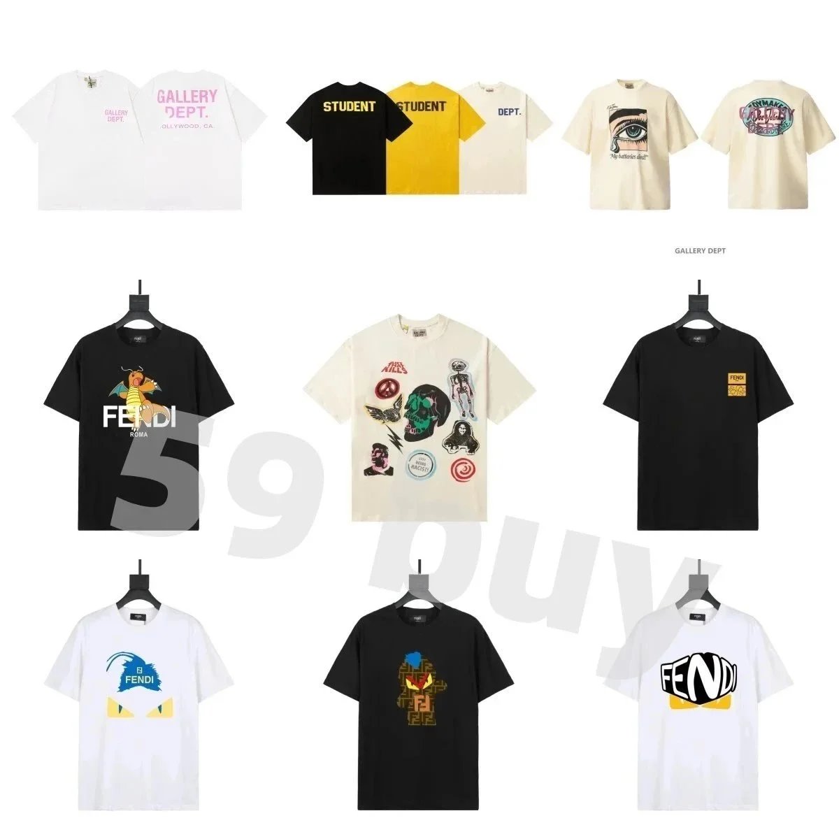 Fendi Graphic Print Cotton T-Shirt Multicolor