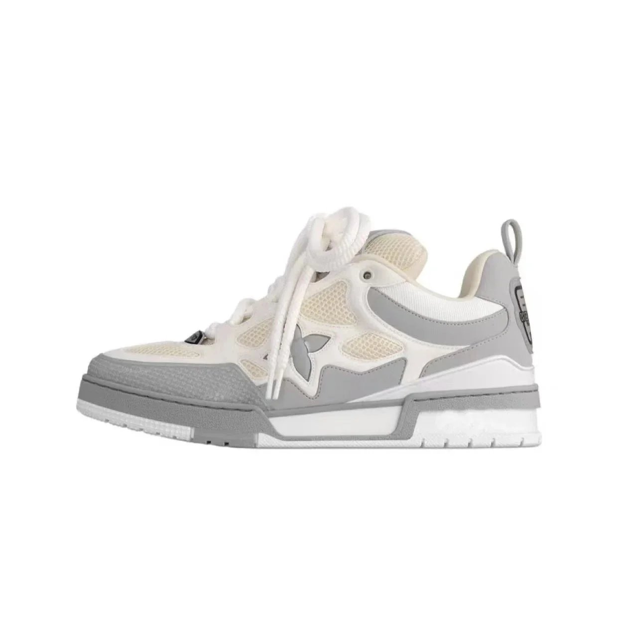 Louis Vuitton LV Trainer chunky low top sneakers white and gray
