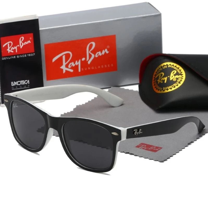 Ray-Ban Wayfarer classic casual Sunglasses Black and White