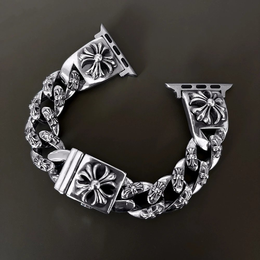 Chrome Hearts Cross Link Apple Watch Band Silver Accessory