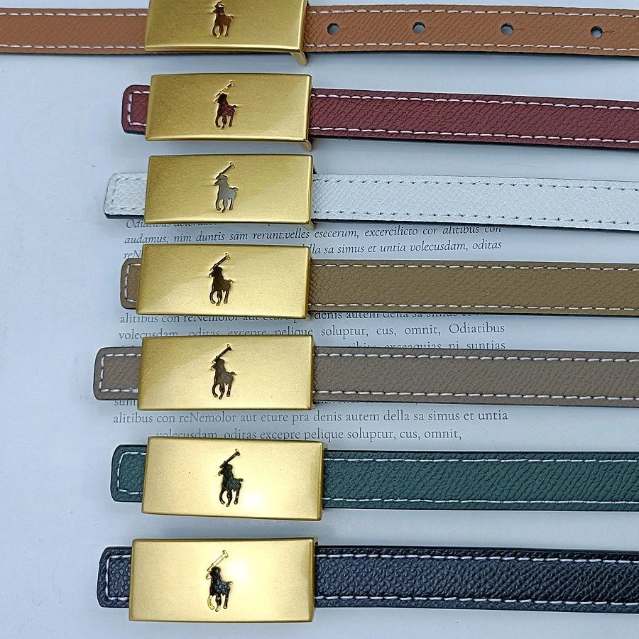Ralph Lauren Pony Buckle Leather Belt Minimalist Accessory Multicolor