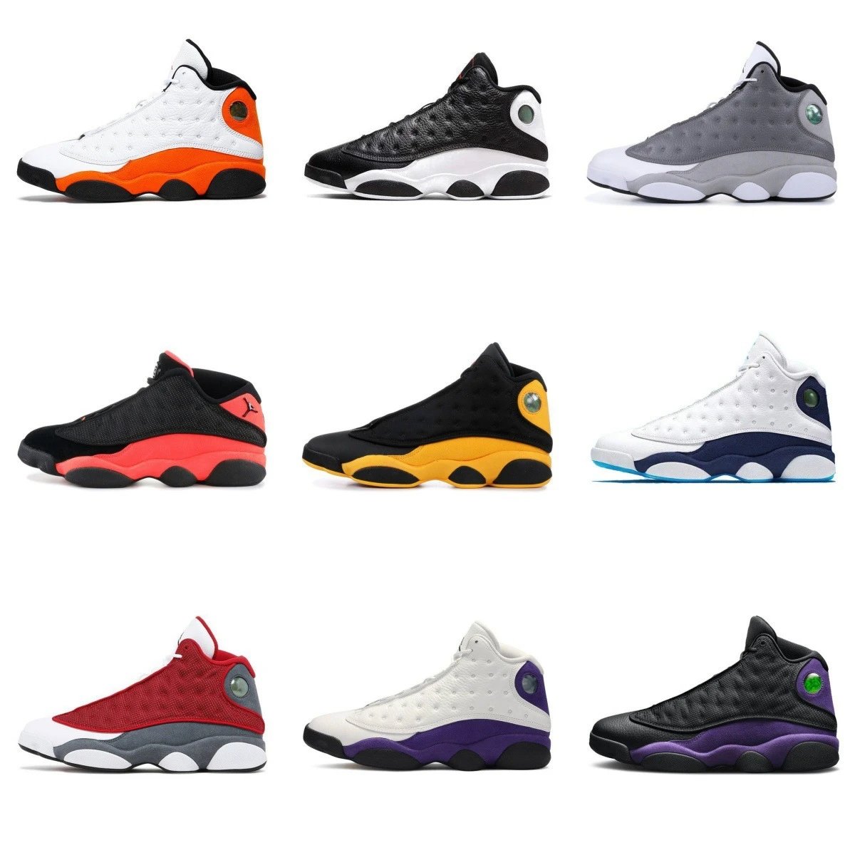 Jordan Air Jordan 13 Retro High Top Basketball Sneakers Multicolor
