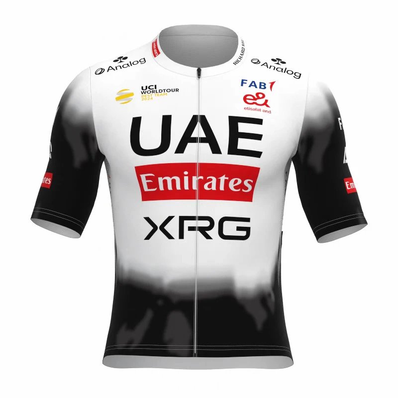 UAE Team Emirates 2024 UCI WorldTour Pro Cycling Jersey White and Black