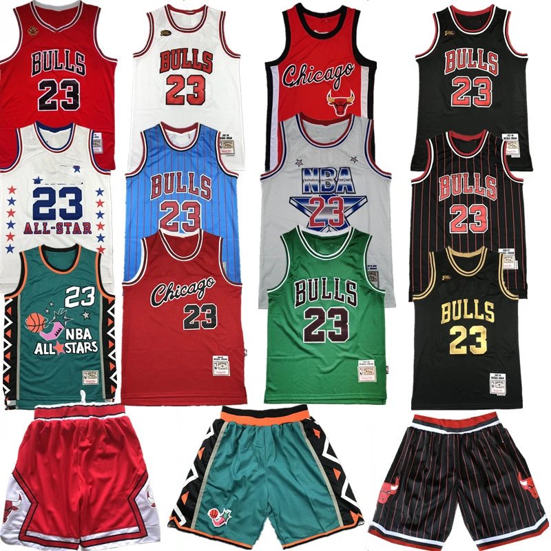Mitchell & Ness M&N Michael Jordan Chicago Bulls Retro Jersey and Shorts Set Multicolor