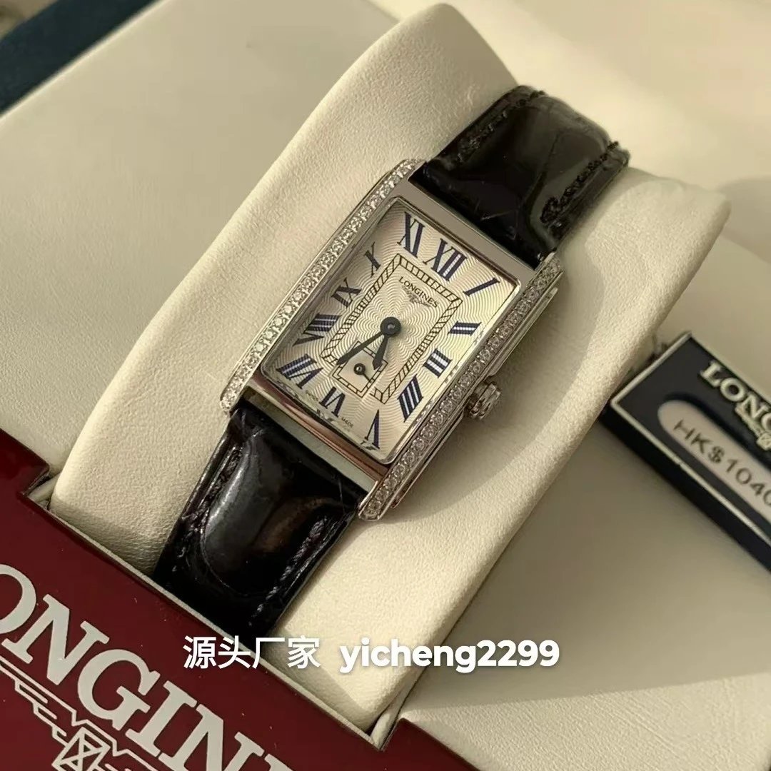 Longines DolceVita Diamond Rectangular Watch Black