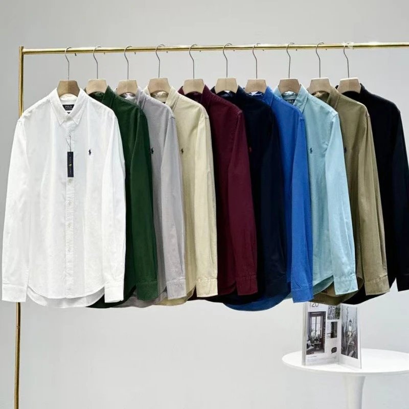 Ralph Lauren Oxford Button-Down Shirt Classic Casual Long Sleeve Shirt Multicolor