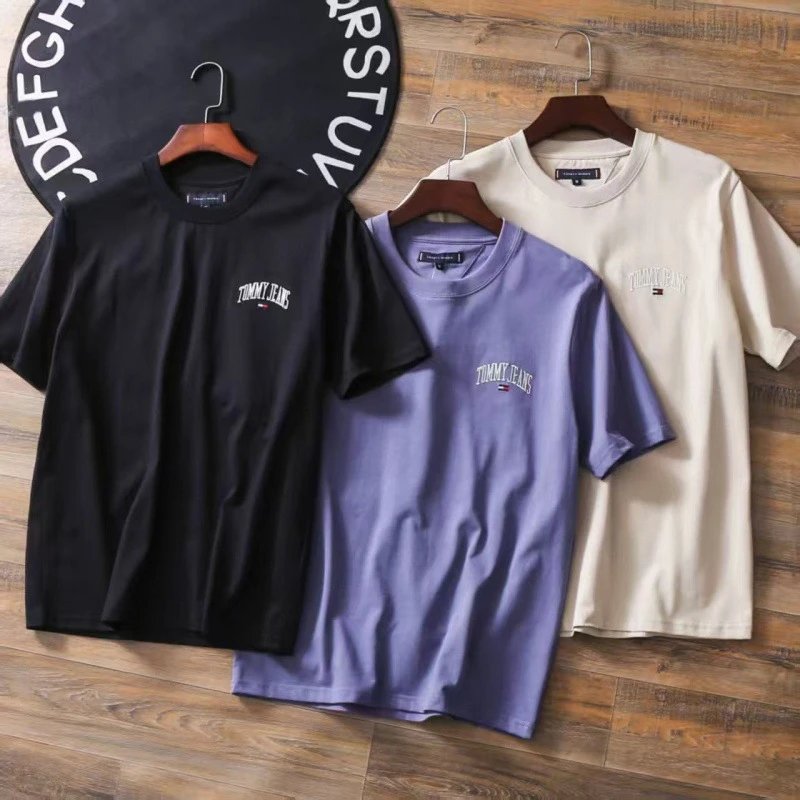 Tommy Hilfiger TH Tommy Jeans Archival Cotton T-Shirt Black Purple and White