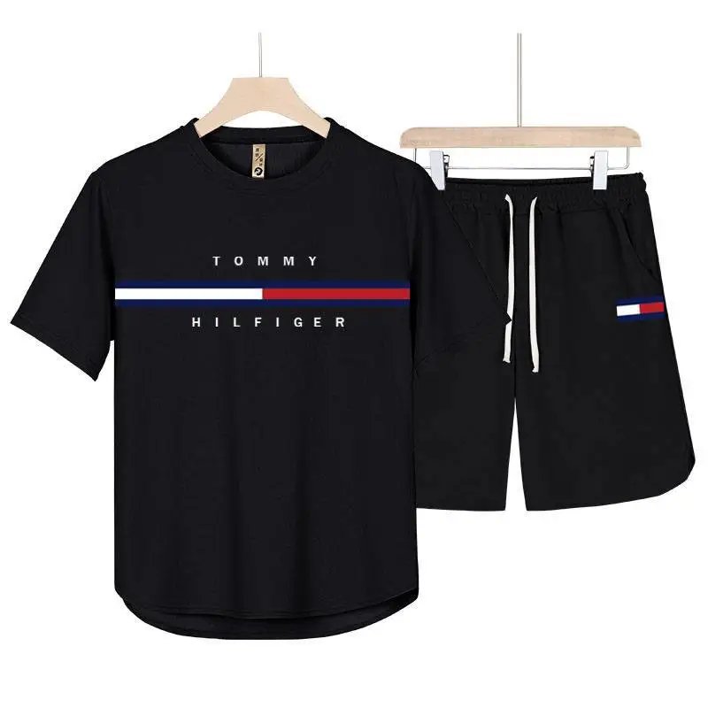 Tommy Hilfiger TH Graphic Print Casual Matching Set Black