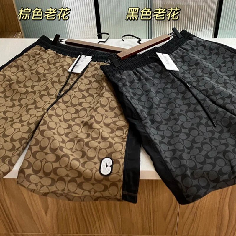 Coach Signature Monogram Casual Shorts Multicolor