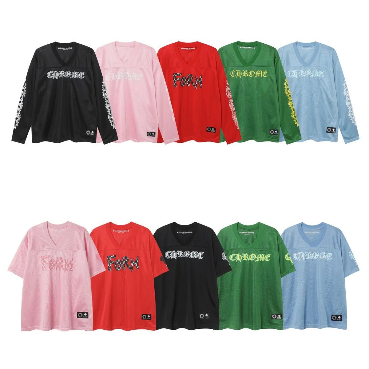 Chrome Hearts Mesh Jersey Graphic Streetwear Jersey Multicolor