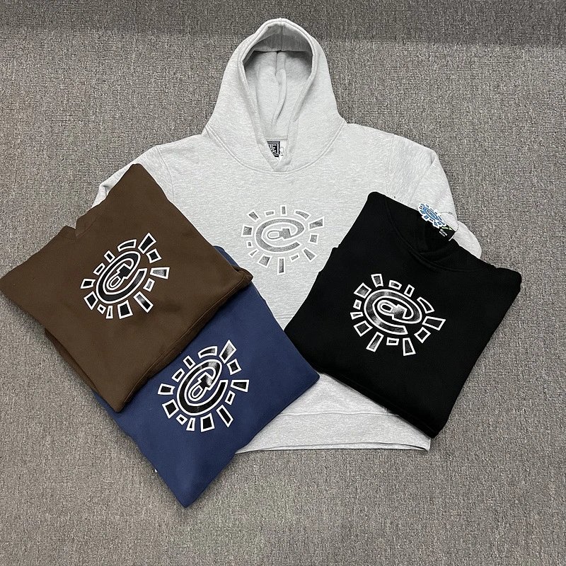 Corteiz Crtz Sun Graphic Streetwear Hoodie Multicolor