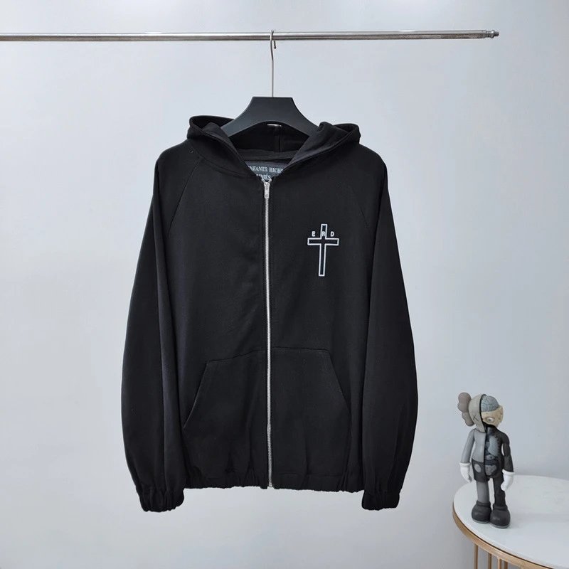 Enfants Riches Déprimés ERD Cross Zip-Up Hoodie Black