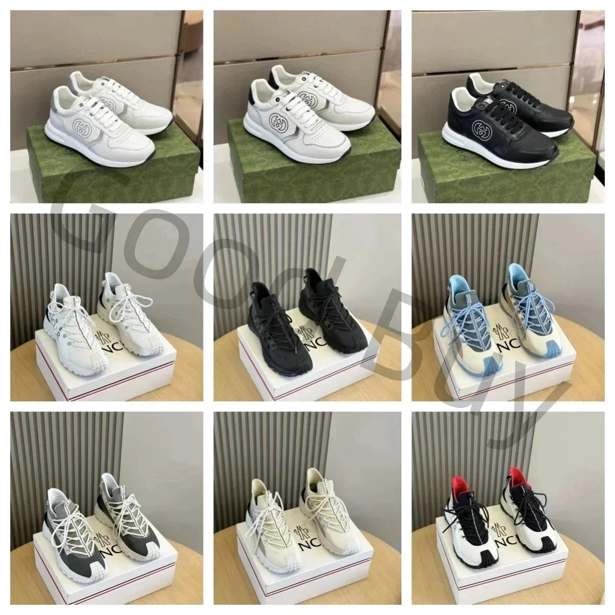 Gucci Interlocking G Chunky Sneakers White and Black