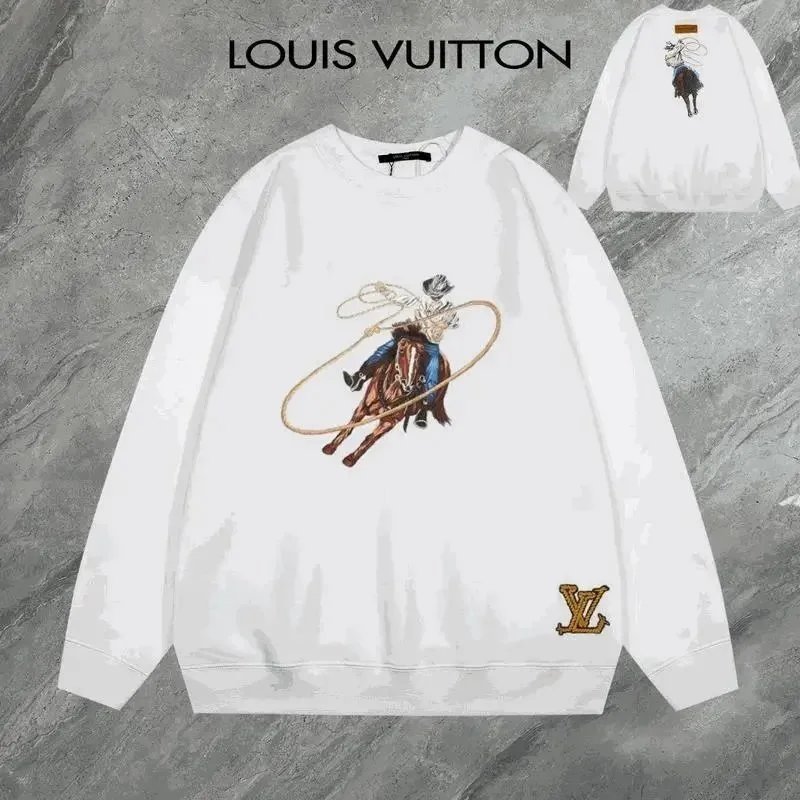 Louis Vuitton LV Cowboy Graphic Oversized Sweatshirt White