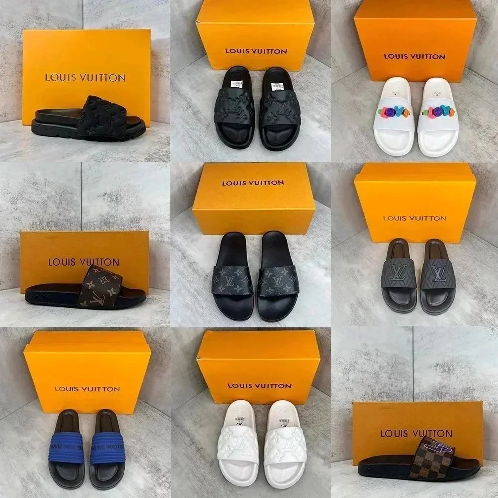 Louis Vuitton LV Slides Collection Casual Sandals Multicolor