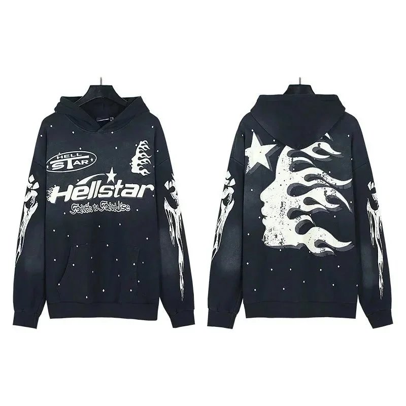 Hellstar Faith To Fearadise Graphic Streetwear Hoodie Black