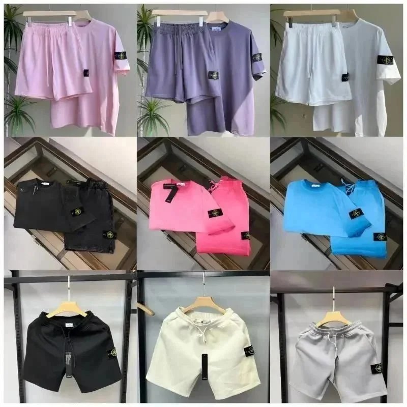 Stone Island Compass Patch Casual Shorts Set Multicolor