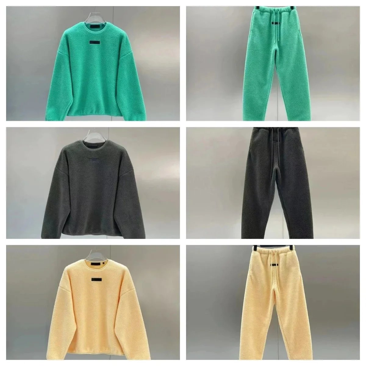 Fear of God FOG Essentials Fleece Cozy Loungewear Set Multicolor