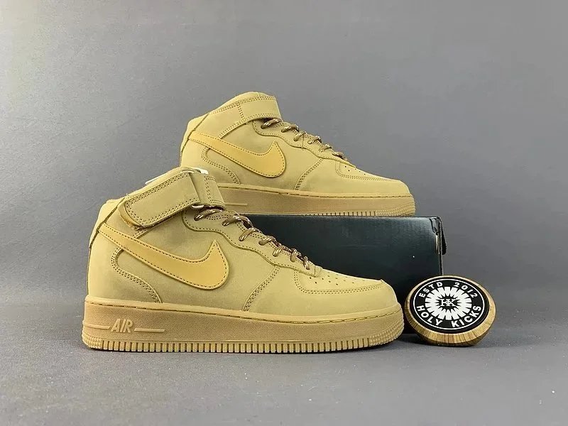 Nike Air Force 1 Mid Wheat Sneakers Tan