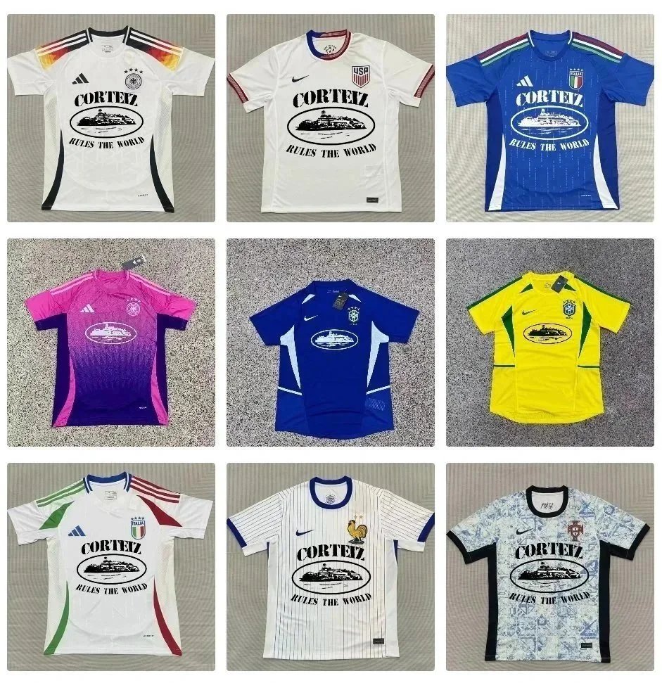 Corteiz Rules The World Graphic Soccer Jersey Multicolor