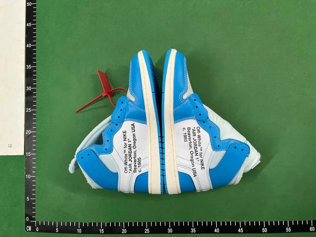 Nike Off-White x Air Jordan 1 Retro High OG UNC High Top Sneakers Blue and White