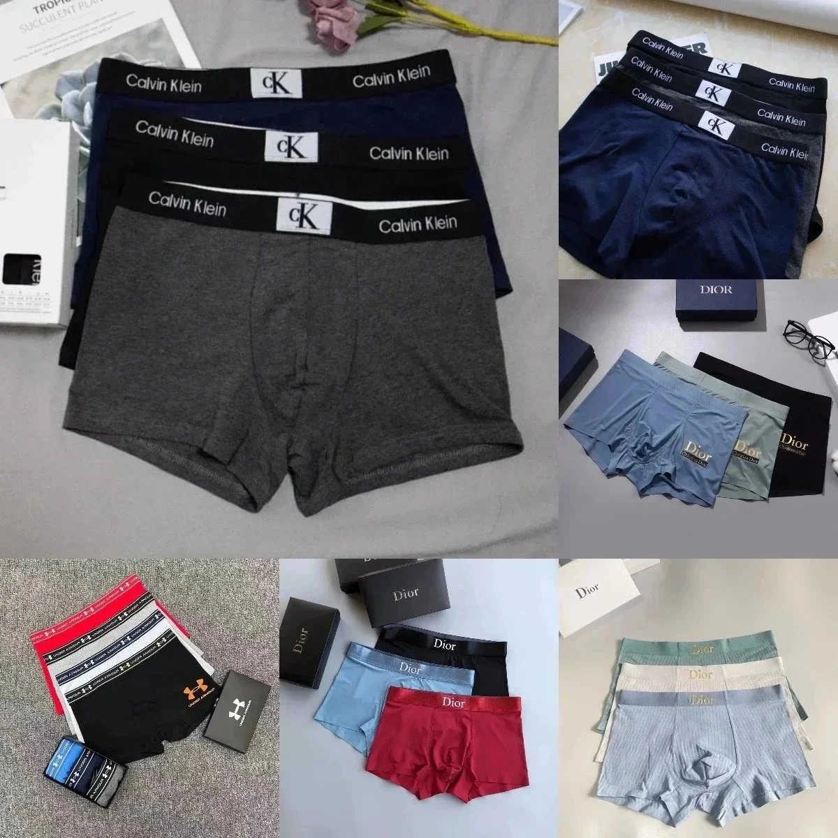 Calvin Klein CK Cotton Stretch Comfortable Boxer Briefs Multicolor