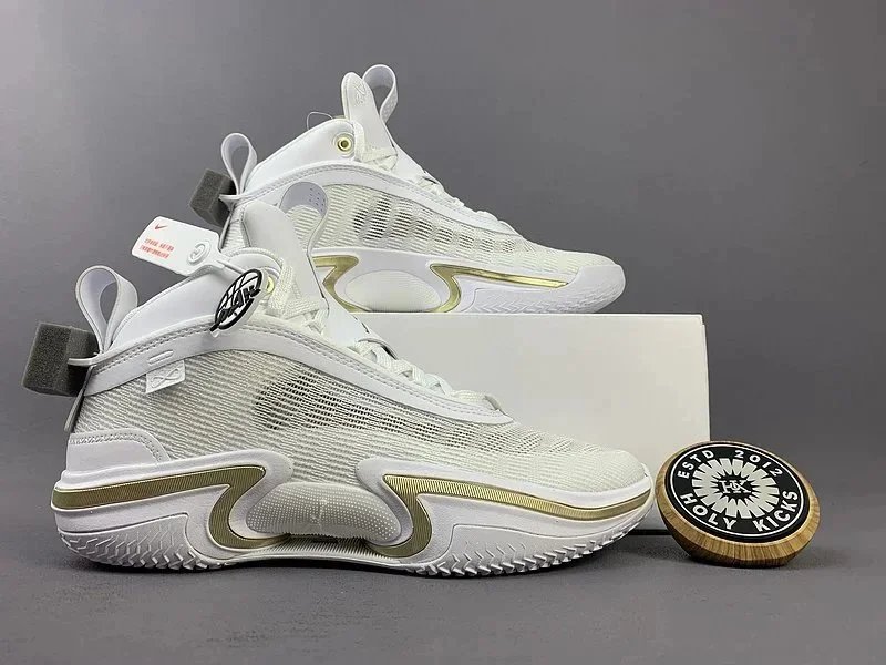 Jordan Air Jordan 36 Basketball Shoes White and Gold